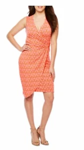 Womens Elegant Dress Wedding Guest Dress Cocktail Dress V-Neck Party Dress Coral - Picture 1 of 4