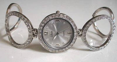 Women's Collezio Silver Finish Rhinestone Fashion Dressy Casual Wear Watch - Image 1 of 4