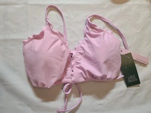Women's Ruffle Triangle Bikini Top - Wild Fable Purple Size Large - Picture 1 of 6