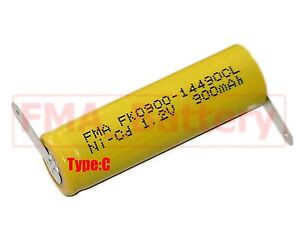 10Pcs Ni-Cd AA 1.2V 900mAh Rechargeable Battery Nickel Cadium cell 14*49mm US