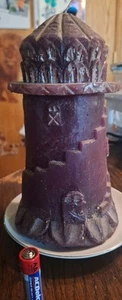 Hand carved lighthouse candle , Old! AUTHENTIC LOOKING. - Picture 1 of 4