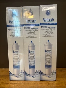 NEW Refresh R-GXRTDT-S Refrigerator Water Filter 3 Pack LG Samsung GE - Picture 1 of 2