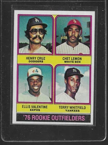Tarjeta bonita 1976 Topps Baseball Rookie Outfielders # 590 - Imagen 1 de 2