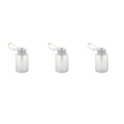 3X 150Ml Nail Art Makeup Polish Plastic Pump Dispenser Bottle Remover White J5K1 - Image 1 of 2