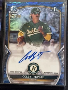 2023 Bowman Colby Thomas Blue Crater Auto /150 1st Bowman RC CPACT A’s Oakland - Picture 1 of 5