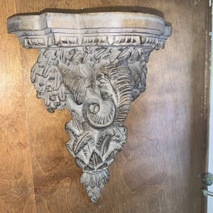12" Vintage Elephant Fancy Bracket Wall Sconce Antique Victorian Bombay Co Style - Picture 1 of 8