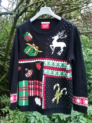 VINTAGE STYLE CHRISTMAS JUMPER GEORGE CHRISTMAS JUMPER SIZE 18 - Image 1 of 4