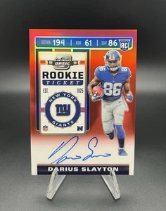 Boleto de novato Contenders Optic 2019 RPS Red Prizm/199 Darius Slayton RC automático - Imagen 1 de 3