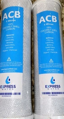Express Water – 2Pack Activated Carbon Block ACB Water Filter Replacement – 5 M - Image 1 of 4