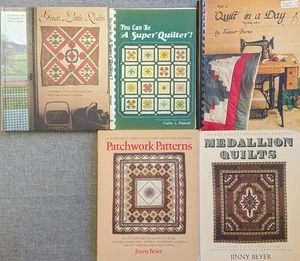 Lot Of 5 Quilting Books Jinny Beyer's Patchwork, Medallion & Crib, Log Cabin Etc - Picture 1 of 19