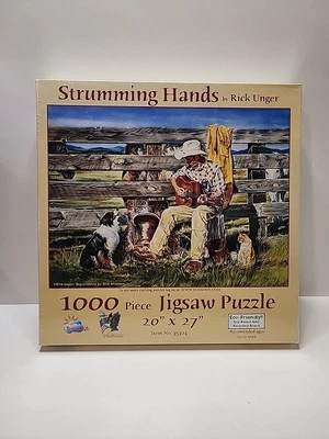 1000 Piece Puzzle Strumming Hands Cowboy Western Rick Unger - Image 1 of 4