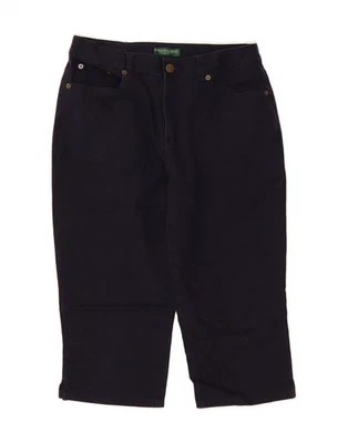 Pantalones cortos de mezclilla Ralph Lauren Petite Bermuda para mujer EE. UU. 4 pequeños W28 azul marino AT11 - Imagen 1 de 3