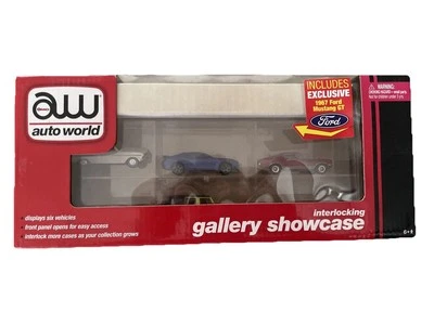 6 Car Interlocking Acrylic Display Show Case with 1967 Ford Mustang GT Red Bonus - Image 1 of 4
