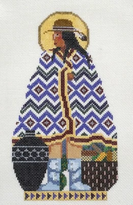 Hand Painted Needlepoint Canvas "Jose" Southwest Nativity Brand New Painted Pony - Image 1 of 2