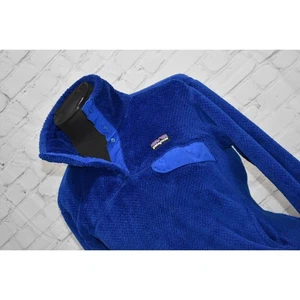 Chaqueta Pullover Patagonia Polar Mujer Talla Mediana Azul Poliéster Con Bolsillos - Imagen 1 de 8
