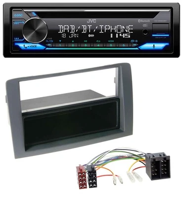 JVC Bluetooth MP3 USB DAB CD Autoradio für Fiat Idea (350, 03-11) - grau - Bild 1 von 4