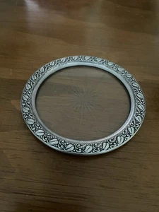 Sterling Silver Webster Etched crystal lemon dish5 In - Picture 1 of 4