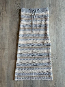 Maxi Falda Jessica Simpson Para Mujer Pequeña Boho Algodón Crochet Pull On Abertura Lateral - Imagen 1 de 7