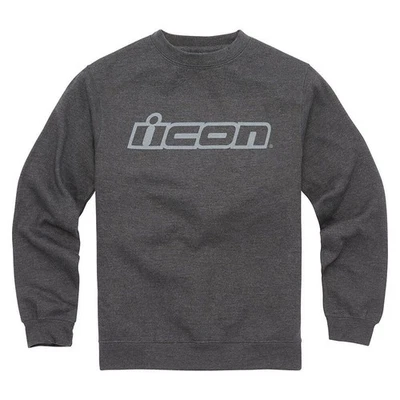 Sudadera Icon Slant Cuello Redondo Gris Carbón - Para Hombre Talla Pequeña Foto 1 de 2