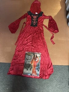 Spirit GOTHIC RED VAMPIRE ROBE HALLOWEEN COSTUME SIZE LADIES Large 12-14 - Picture 1 of 4