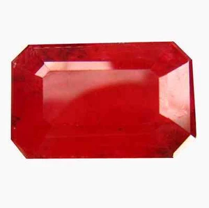 9.16 cts Rare Natural Octagon-cut Red SI Rhodonite (Brazil) - Picture 1 of 10