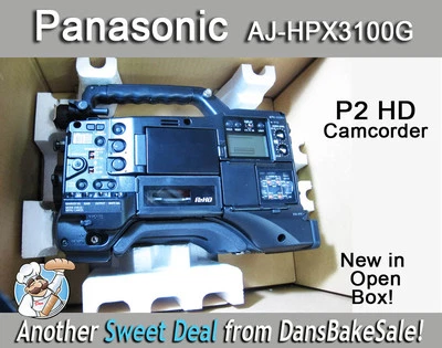 Panasonic AJ-HPX3100G P2 HD Memory Card Camera Recorder Open Box 1 Year Warranty - Image 1 of 4