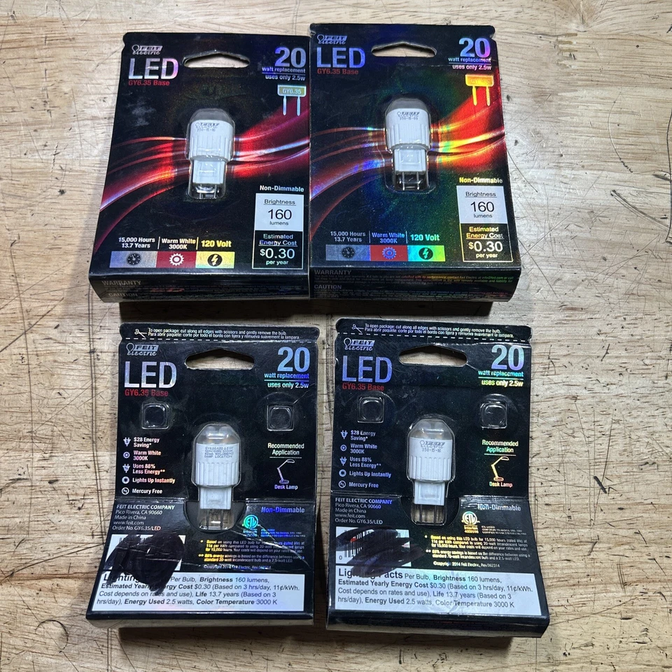 Feit Electric LED Light Bulb GY6.35 Base 20W x4 pieces - Image 1 of 1