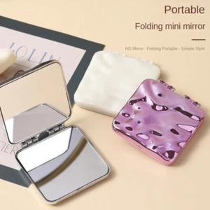 Square Handheld Vanity Mirror Foldable Pocket Mirror for Woman Girls - Picture 1 of 11