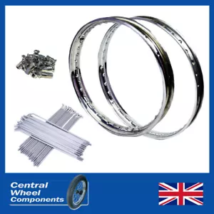 Set cerchi e raggi Honda CL350 CB250 CB350(G) 400/4 anteriori 18"" WM1 e posteriori 18"" WM2 - Foto 1 di 6