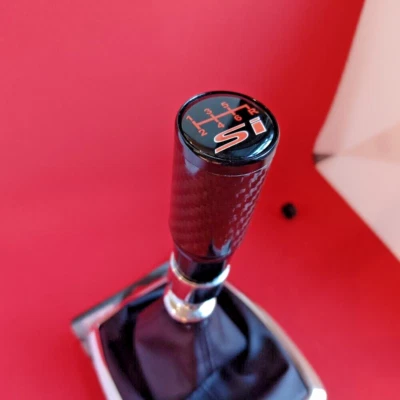 BLACK CARBON SI 6SP JDM STICK SHIFT GEAR KNOB for CIVIC MK8 MK9 MKX FK FG ACCORD - Image 1 of 4