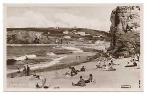 Postal fotográfica de Amy's Cove Sands & Harbour Portreath Cornualles Inglaterra RPPC RP de Amy's Cove - Imagen 1 de 2