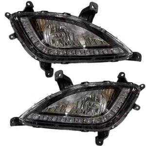 Fog Lamp Set for Hyundai I20 with Drl Indicator Pair Complete Kit 2012-20 Model - Picture 1 of 2