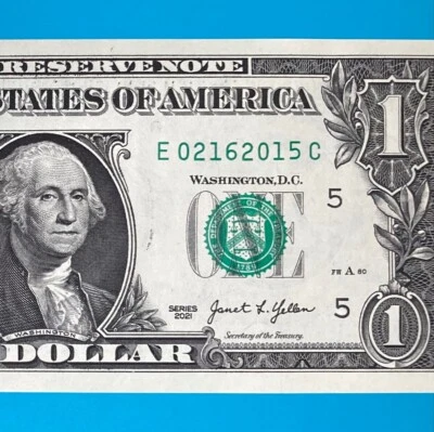 February 16, 2015 (E 02162015 C) BIRTHDAY Note $1 One Dollar Bill *UNC* - Image 1 of 4