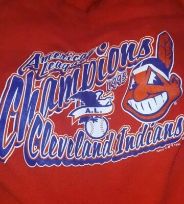 Vintage  Cleveland Indians 1995 A.L. Champions Crewneck. IN EXCELLENT CONDITION  - Image 1 of 4