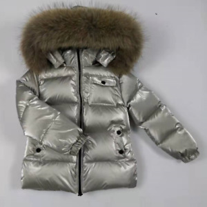 Puffer Jacket With Fur Hood Clothing Kid Warm Parka Down Coat 1-14Year Outerwear