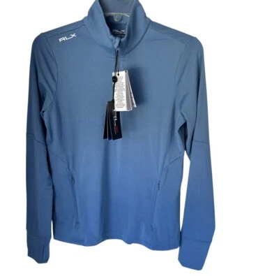 RLX гольф Ralph Lauren женщин размер средний четверть молнии Джерси пуловер рубашка с Ярлыками - Изображение 1 из 4