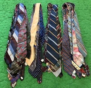 Vintage Men’s Neckties Lot Of 40 Various Pattern Color Various Brand Ties Tie - Picture 1 of 15
