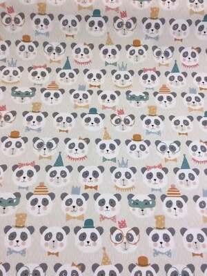 Metropolis Interiors, PANDA 🐼 Cotton Fabric, Upholstery/Curtains/Cushion/Crafts