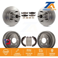 Front Rear Brake Rotor Semi-Metallic Pad Drum Kit For Ford F-150 E-150 Econoline