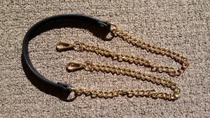 Miche kompatibel ~ robustes Leder 47" Kettenriemen schwarz & gold ~ Neu in Verpackung - Bild 1 von 1