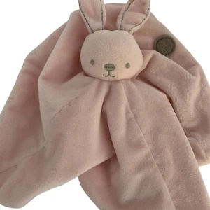 ANIMAL Adventure Bunny Rabbit Lovey Plush PINK Stitch Button SECURITY Blanket - Picture 1 of 10