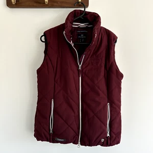 Horze Crescendo Padded Vest Equestrian Horse Riding Burgundy Womens Size 12 - Picture 1 of 9