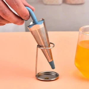 Stainless Steel Umbrella Shape Tea Infuser with Bracket Tea Sieve Spice - Picture 1 of 13