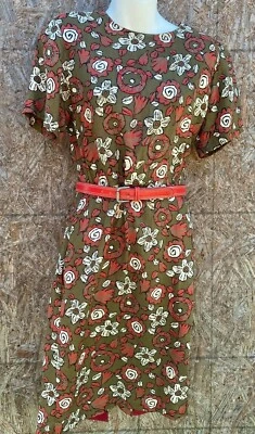 Vestido secretaria mujer Liz Claiborne vintage años 80 90 2 Petite cinturón Foto 1 de 4