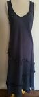 Homefrocks Santa Fe, Made In New Mexico USA Linen Dress In Charcoal Size Small