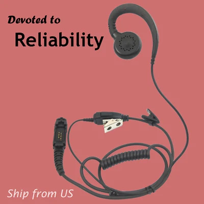 Radio Earpiece Swivel Headset for Motorola DP3441 DP2600 XPR3300e MTP3550 XiR - Image 1 of 4
