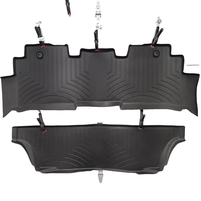 Alfombrillas WeatherTech FloorLiner para Honda Odyssey 2018-2023 segunda tercera fila revestimientos negros Foto 1 de 4