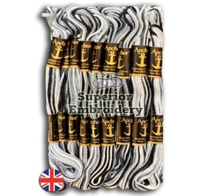 Pack of 6 Anchor Stranded Multi Coloured Embroidery Threads Cotton Skeins Floss - Picture 1 of 9