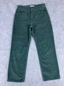 Levis Pants Womens 31 Green Corduroy 94 Baggy Skater Wide Leg Relaxed - Picture 1 of 14