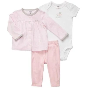 NUEVO CON ETIQUETAS Carter's Mommy Loves Me Bear Cárdigan Pantalones 3 piezas Set Bebé Niñas 6 meses - Imagen 1 de 1